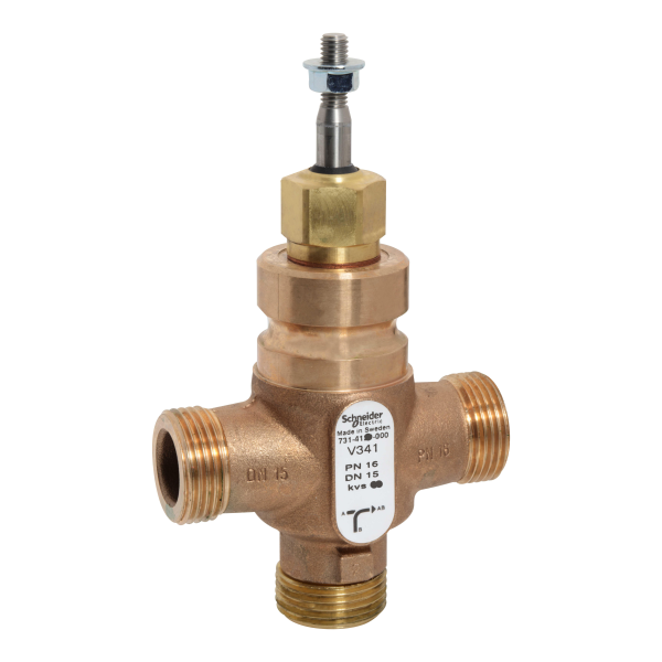 Vanne 3 voies bronze filetée pn16 dn15 kv2,5