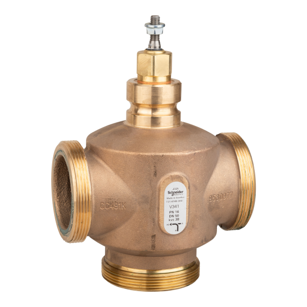 Vanne 3 voies bronze filetée pn16 dn50 kv38