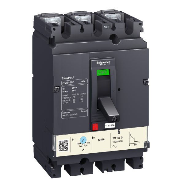 Easypact cvs - disjoncteur cvs160f tm160d 3p3d
