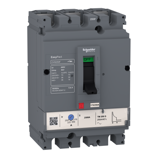 Easypact cvs - disjoncteur cvs250f tm250d 3p3d