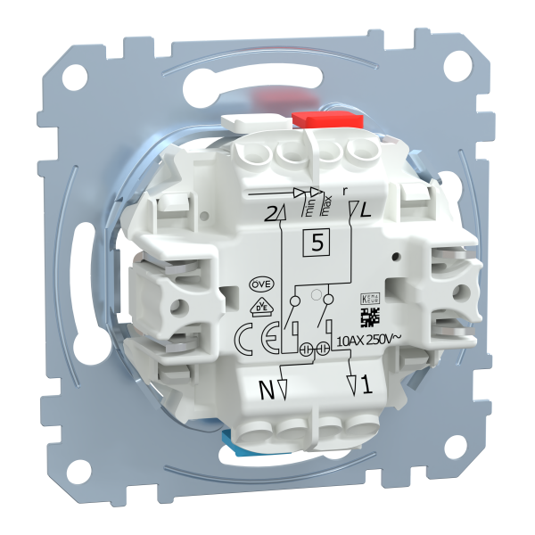 D-life - interrupteur double allumage lumineux témoin - 10a - méca seul