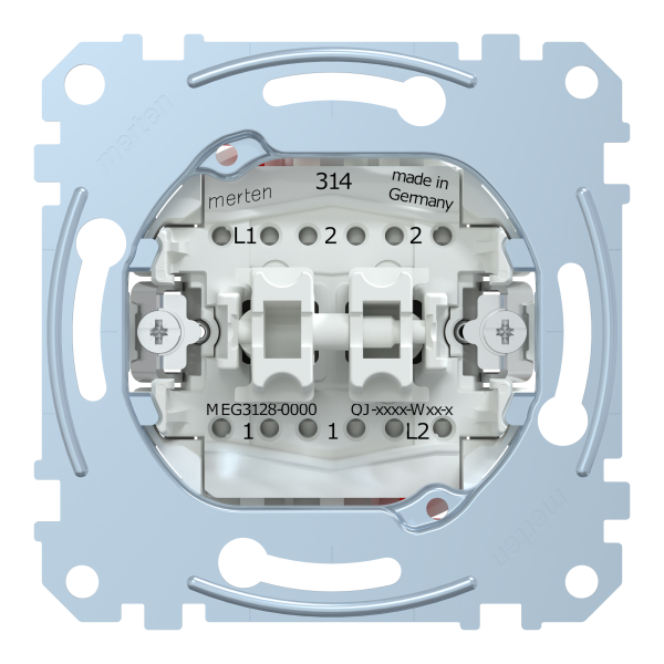 D-life - interrupteur dble va-et-vient + bouton-poussoir no/nf - 10a - méca seul