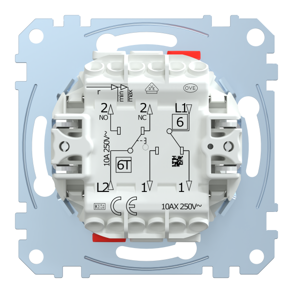 D-life - interrupteur dble va-et-vient + bouton-poussoir no/nf - 10a - méca seul