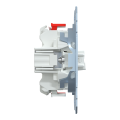D-life - interrupteur dble va-et-vient + bouton-poussoir no/nf - 10a - méca seul
