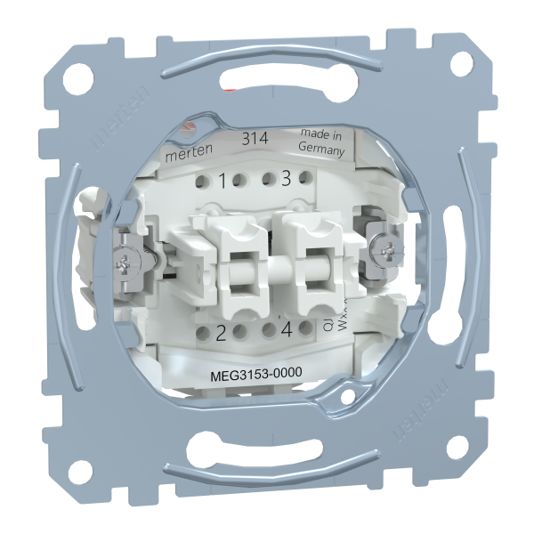 D-life - bouton poussoir double - bp no + bp nf - 10a - méca seul