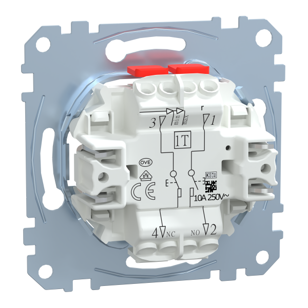 D-life - bouton poussoir double - bp no + bp nf - 10a - méca seul