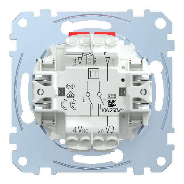D-life - bouton poussoir double - bp no + bp nf - 10a - méca seul