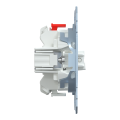 D-life - bouton poussoir double - bp no + bp nf - 10a - méca seul