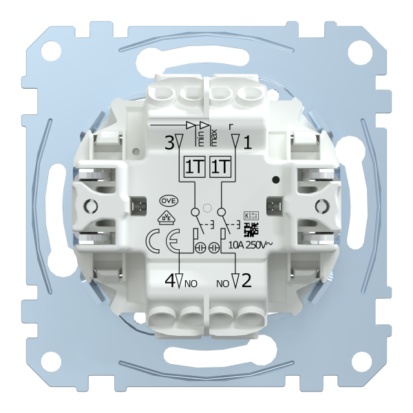 D-life - bouton poussoir dble lumineux localisat - bp no+bp no - 10a - méca seul