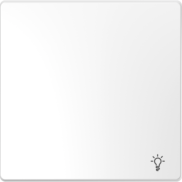 D-life - enjoliveur pour commande simple avec picto lampe - blanc lotus