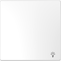 D-life - enjoliveur pour commande simple avec picto lampe - blanc lotus