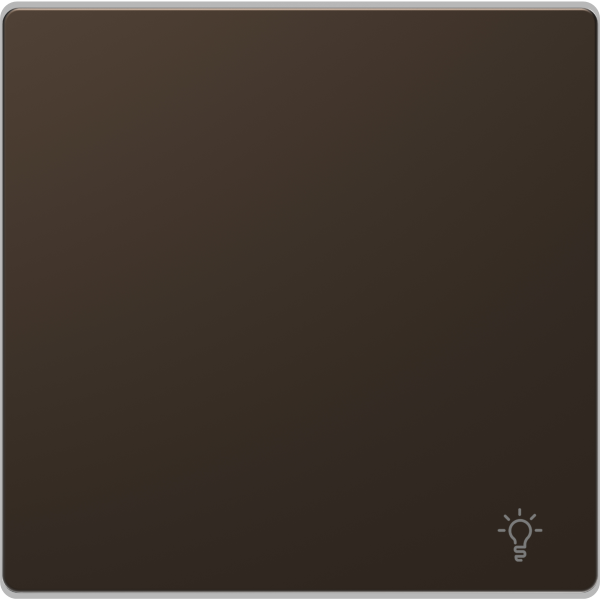 D-life - enjoliveur pour commande simple avec picto lampe - métal mocca