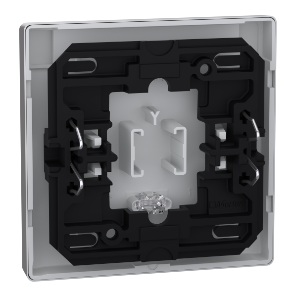 D-life - enjoliveur pour commande simple avec voyant - métal nickel