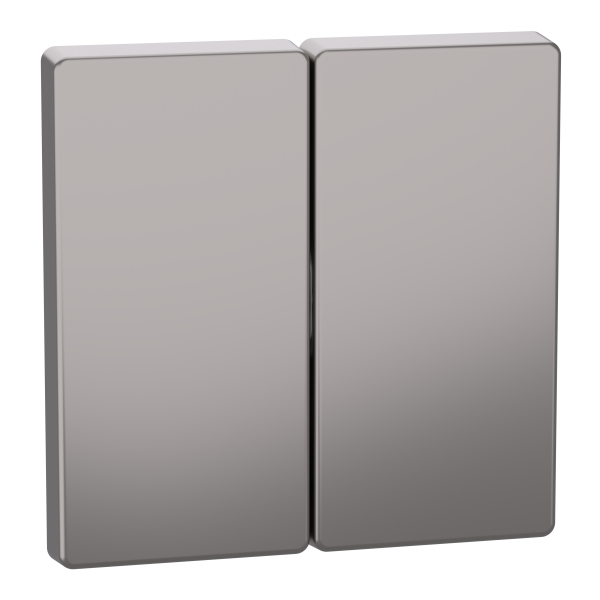 D-life - enjoliveur pour commande double sans marquage - métal nickel