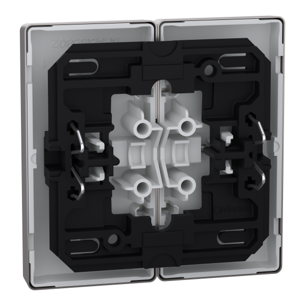 D-life - enjoliveur pour commande double sans marquage - métal nickel