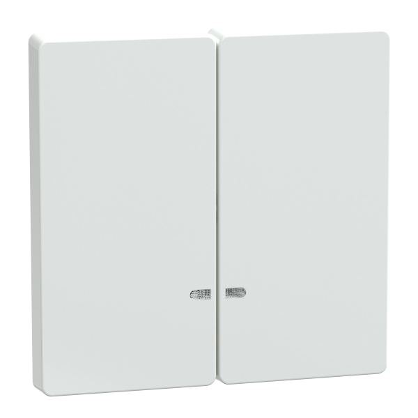 D-life - enjoliveur pour commande double avec voyant - blanc lotus