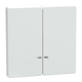 D-life - enjoliveur pour commande double avec voyant - blanc lotus
