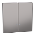 D-life - enjoliveur pour commande double avec voyant - métal nickel