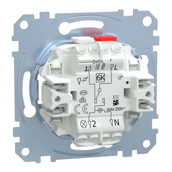 D-life - interrupteur va-et-vient lumineux témoin - 16a - méca seul