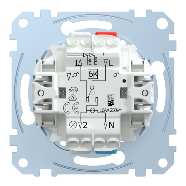 D-life - interrupteur va-et-vient lumineux témoin - 16a - méca seul