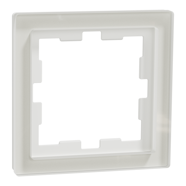D-life - cadre de finition - verre - blanc - 1 poste
