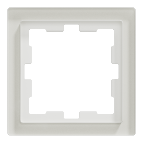 D-life - cadre de finition - verre - blanc - 1 poste
