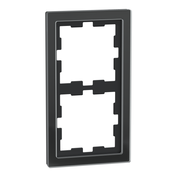 D-life - cadre de finition - verre - noir - 2 postes