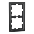 D-life - cadre de finition - verre - noir - 2 postes