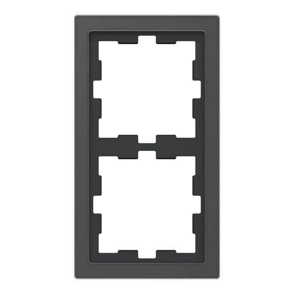 D-life - cadre de finition - verre - noir - 2 postes