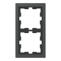 D-life - cadre de finition - verre - noir - 2 postes