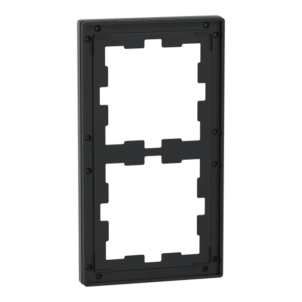 D-life - cadre de finition - verre - noir - 2 postes