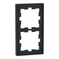 D-life - cadre de finition - verre - noir - 2 postes