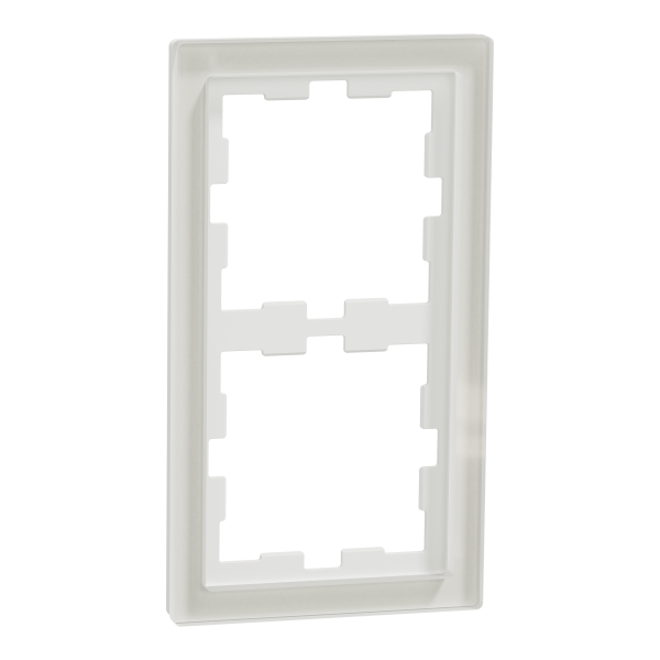D-life - cadre de finition - verre - blanc - 2 postes