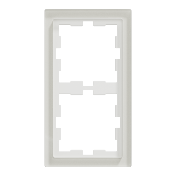 D-life - cadre de finition - verre - blanc - 2 postes