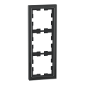 D-life - cadre de finition - verre - noir - 3 postes
