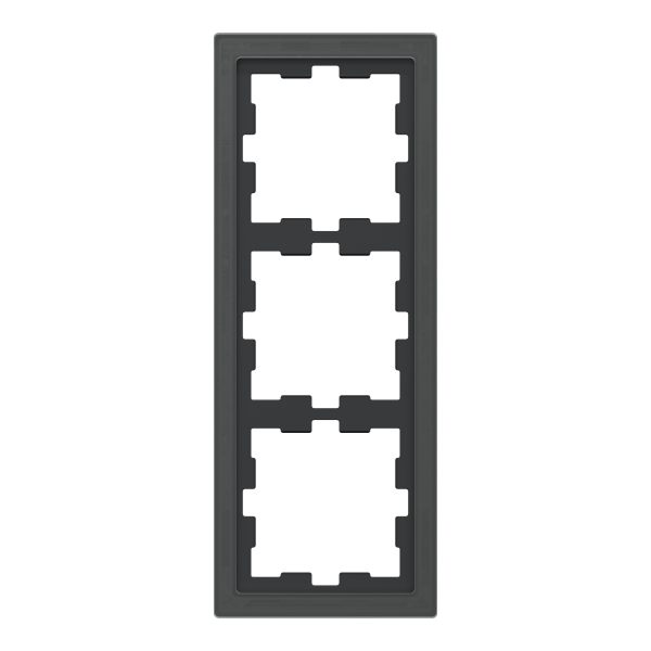 D-life - cadre de finition - verre - noir - 3 postes