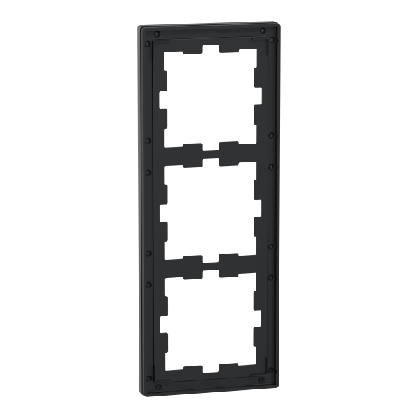 D-life - cadre de finition - verre - noir - 3 postes