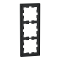 D-life - cadre de finition - verre - noir - 3 postes