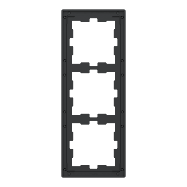 D-life - cadre de finition - verre - noir - 3 postes