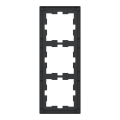 D-life - cadre de finition - verre - noir - 3 postes