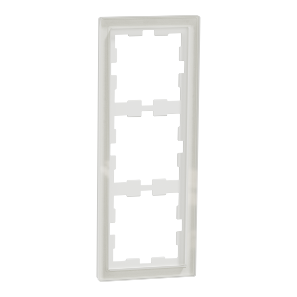 D-life - cadre de finition - verre - blanc - 3 postes