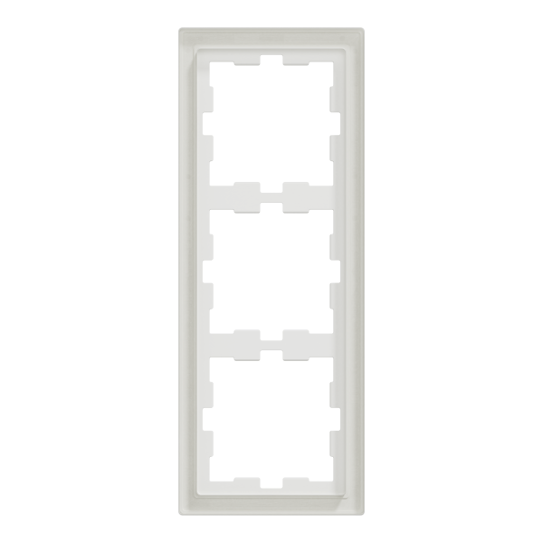 D-life - cadre de finition - verre - blanc - 3 postes