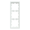 D-life - cadre de finition - blanc lotus - 3 postes