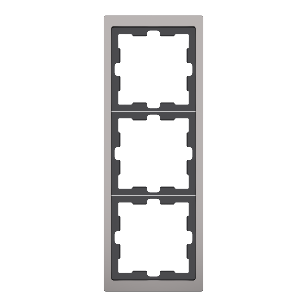 D-life - cadre de finition - métal - nickel - 3 postes
