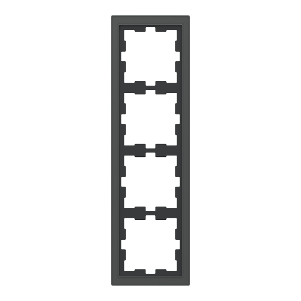 D-life - cadre de finition - verre - noir - 4 postes