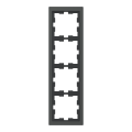D-life - cadre de finition - verre - noir - 4 postes