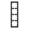 D-life - cadre de finition - verre - noir - 4 postes
