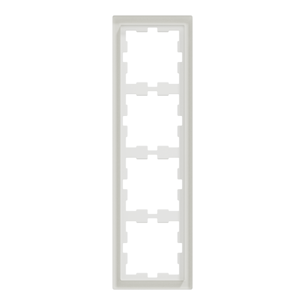 D-life - cadre de finition - verre - blanc - 4 postes