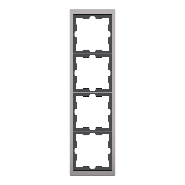 D-life - cadre de finition - métal - nickel - 4 postes