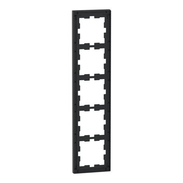 D-life - cadre de finition - verre - noir - 5 postes